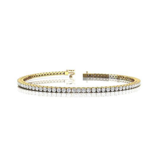14K Gold Lab Grown Diamond Tennis Bracelet: Elegant Infinity Design
