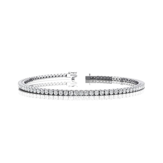 14K Gold Lab Grown Diamond Tennis Bracelet: Elegant Infinity Design